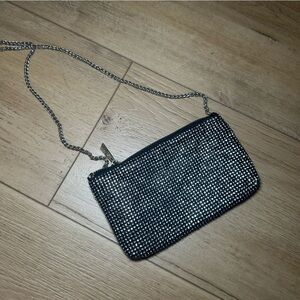 Elegant Black and Silver Women's Clutch